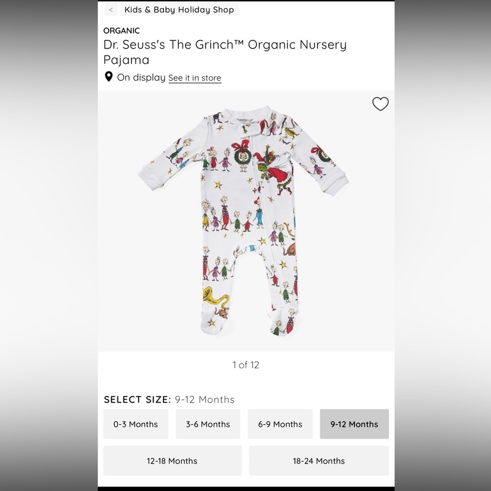 NWT Pottery Barn Kids The Grinch Onesie 🌲